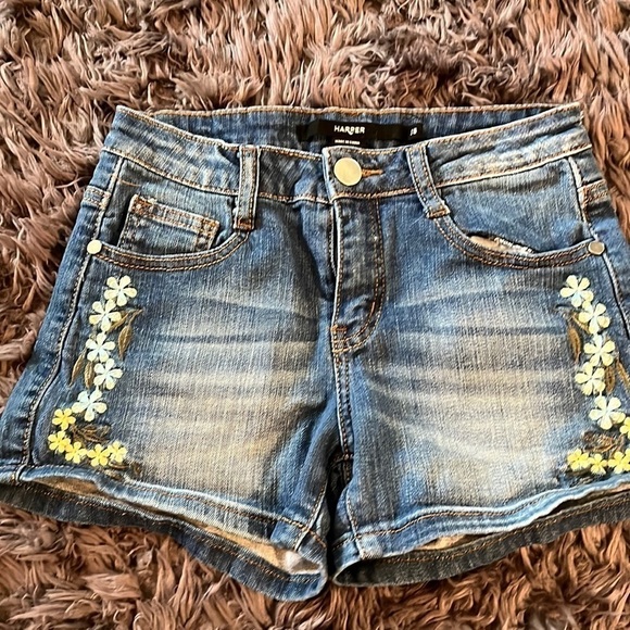 Harper distressed and embroidered size 25 shorts.  Super cute. - Picture 1 of 5